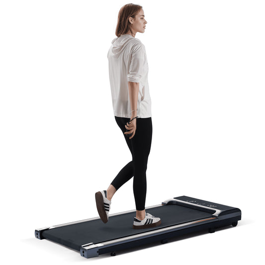 Walking Pad under Desk Treadmill with Remote Control Lightweight 2 in 1 Exercise Treadmill 0.6 to 3.8 Speed Range for Home Office Workout